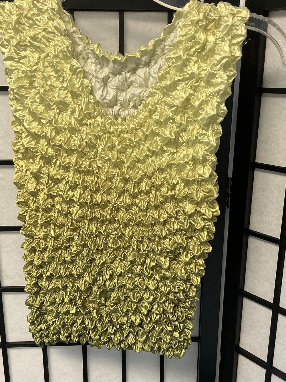 Yellow Ruffled V-Neck Women’s Top